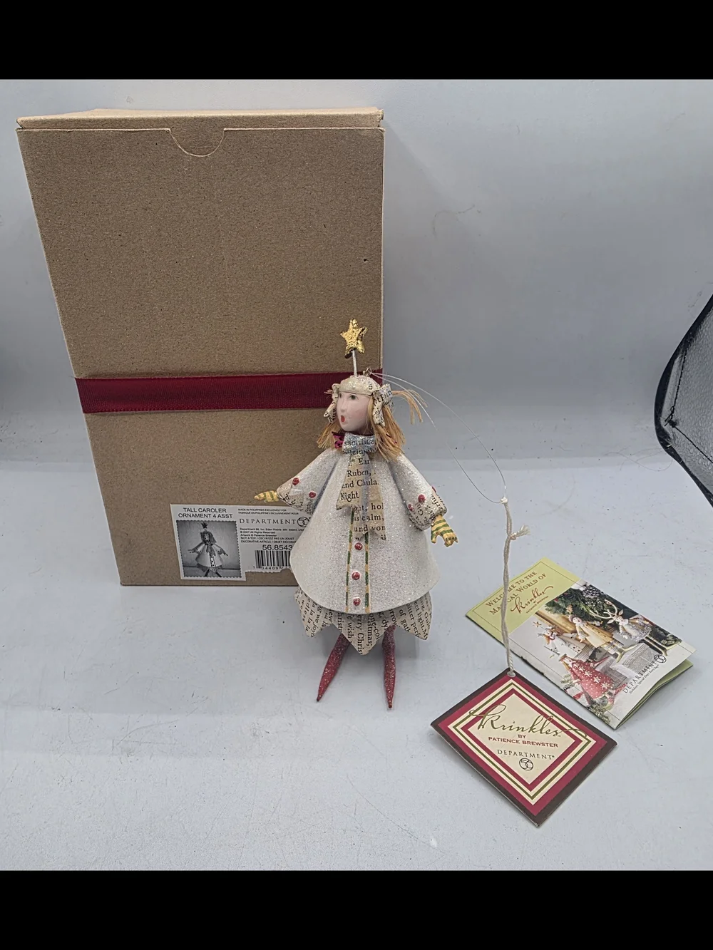 Dept 56 Patient Brewster Figure Ornament Tall Caroler